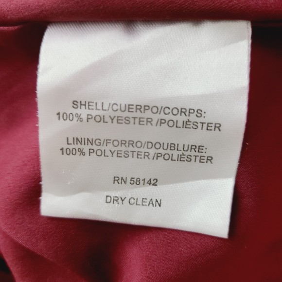 Gal Meets Glam Dress 4 Burgundy Pink Silky Floral V-Neck A-Line Lined Midi - Picture 7 of 7